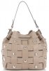 Vittoria Gotti Modna Torebka Skórzana Unikatowy Shopper Made in Italy Ziemista
